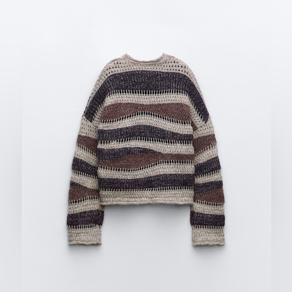 Zara Patchwork Knit Sweater